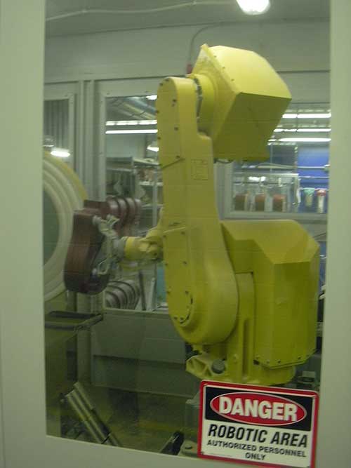 Robot Laser in Martin Guitar factory