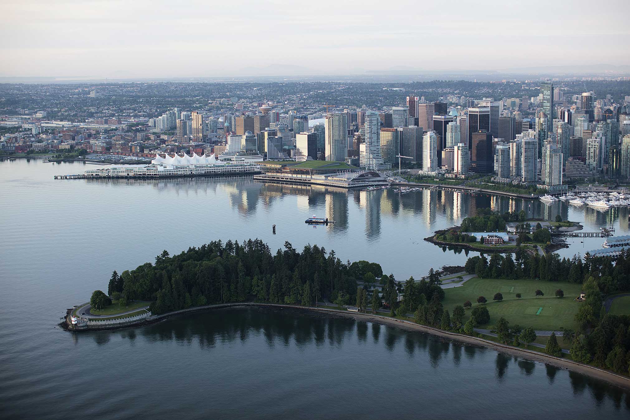 Vancouver waterfront, aerial view